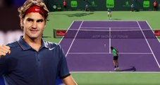 ABD'de Düzenlenen Tenis Turnuvası'nda Federer'in Vuruşu Ağızları Açık Bıraktı