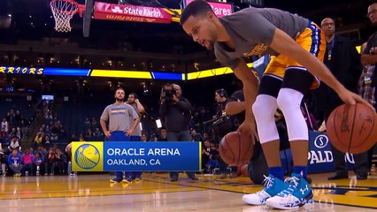 11-Year-Old Kid Shows Off His Handles on Warriors Ground