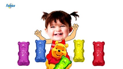 Bad Baby crying and learn colors-Colorful Gummy Bear (Cars For Kids TV)