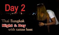 2d,Girlfriend in Thailand.Thai,Bangkok travel,night,Beauty girl,tattoo