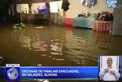 Decenas de familias evacuadas en Milagro provincia del Guayas