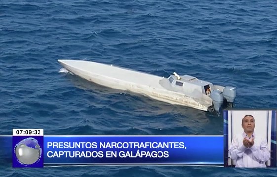 Presuntos narcotraficantes capturados en Galápagos