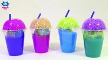 Learn Colors with Slime Surprise Cups _ Gooey Clay Slime Surprises and Play F