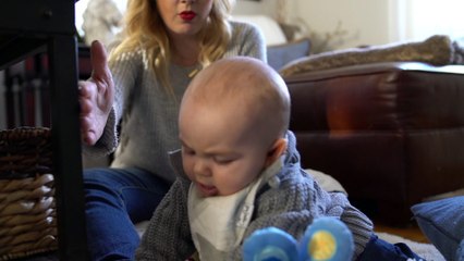 Baby Pukes on Mom's New Shoes