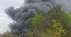 Plumes of Smoke Rise From I-85 Fire in Atlanta