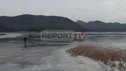 Report TV - Shkodranët s'mësojnë nga Mëzezi aventura mbi liqenin e ngrirë