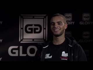 Tyjani Beztati preparing to climb the GLORY lightweight ladder