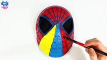 Learn Colors for Toddlers Spiderman Face Painting Finger_ Spider-Man Mask Body Paintin