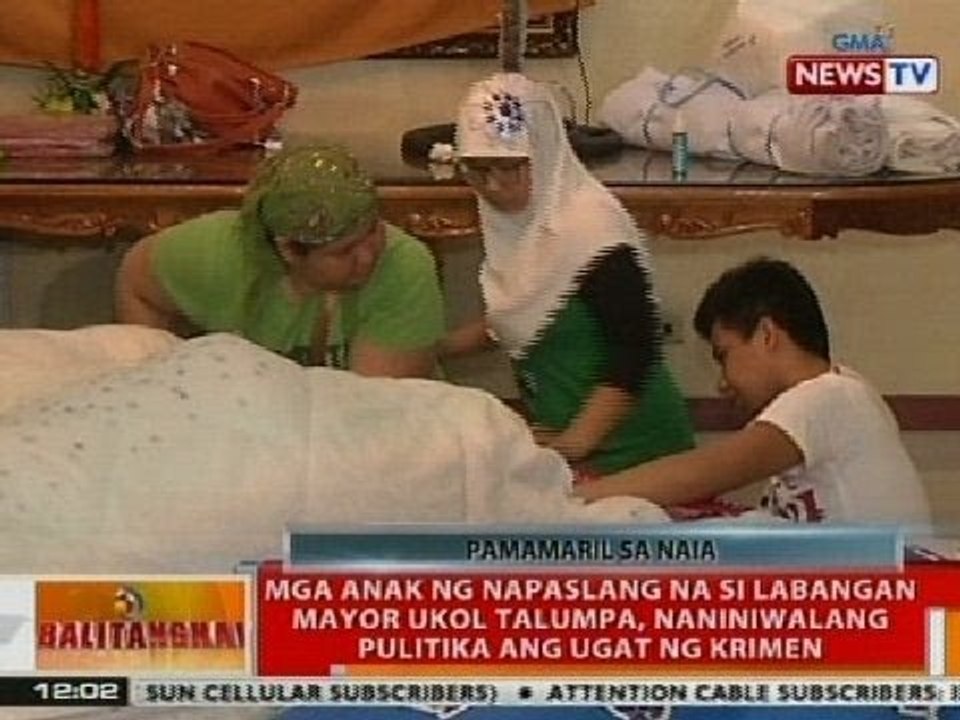 BT: Mga anak ni Mayor Ukol Talumpa, naniniwalang pulitika ang ugat ng krimen