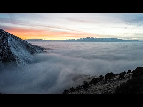 Sunset Appears Over Fast-Flowing Clouds in Hypnotic Video