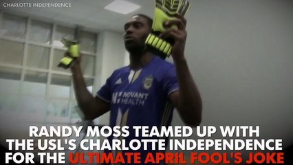 Randy Moss, soccer club team up for April Fool's prank