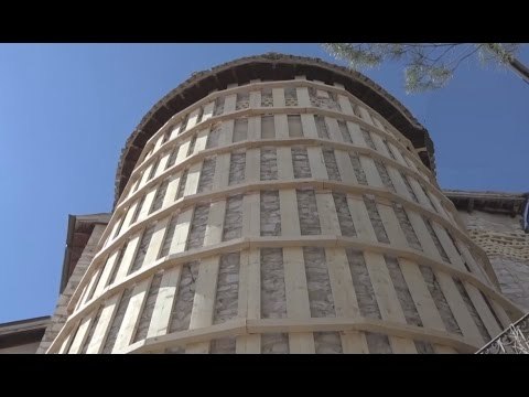 Abeto di Preci (PG) - Terremoto, messa in sicurezza abside chiesa San Martino (31.03.17)