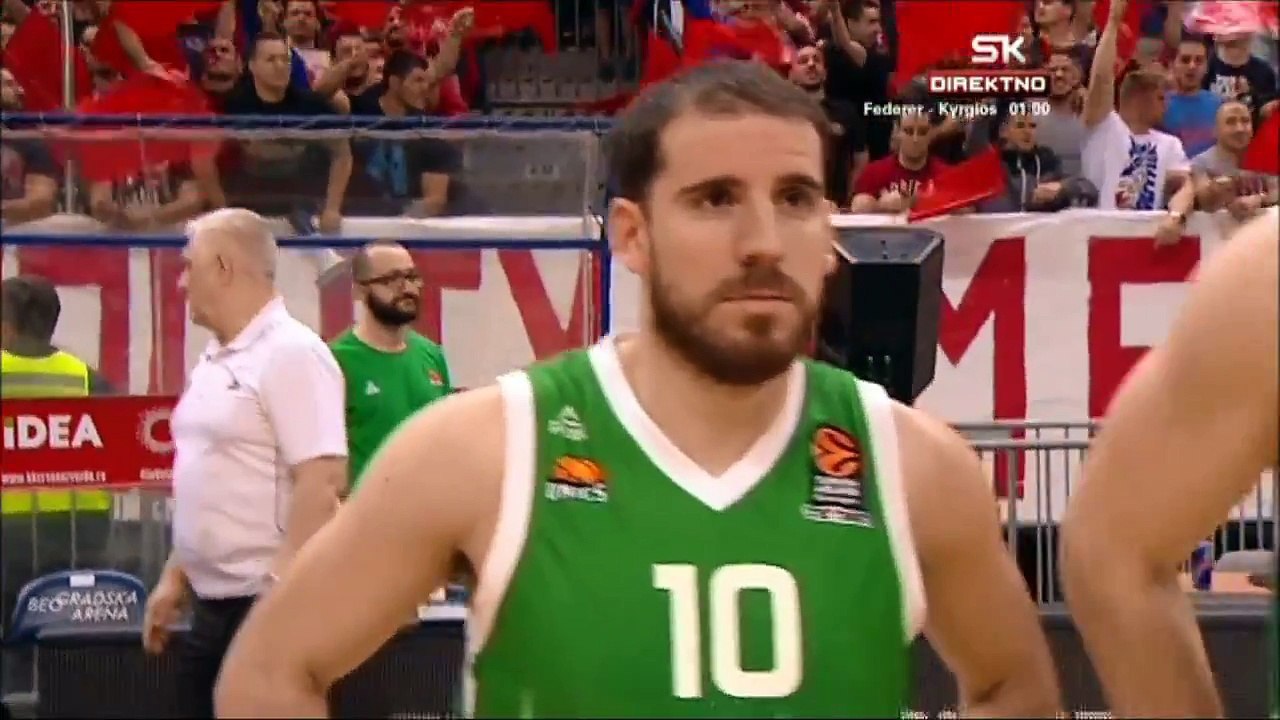 Delije - Nadglašavanje himne uz koreografiju | Crvena zvezda - Unics Kazan 83:65