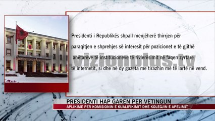 Download Video: Presidenti hap garën për Vetting-un - News, Lajme - Vizion Plus