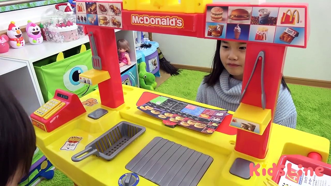 MacDonaldマクドナルドお店屋さんごっこハンバーガーはいかがですか～？ こうくんねみちゃん Play set toy