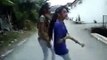 2 Girls are dancing on Road on Riva Riva Riva