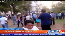 Manifestaciones frente al Congreso de Paraguay tras aprobación de proyecto de ley para habilitar la reelección presidenc