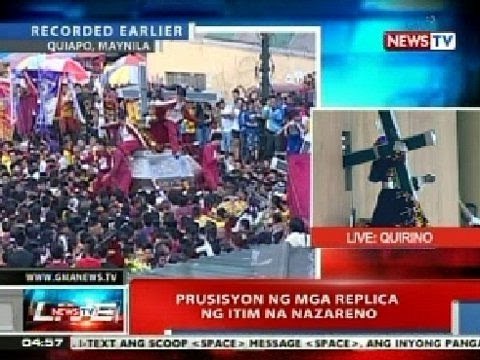 NTVL: Prusisyon ng mga replica ng Itim na Nazareno sa Quiapo, Manila