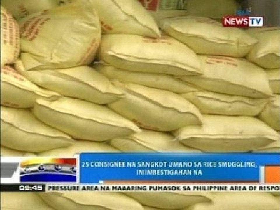 NTG: 25 consignee na sangkot umano as rice smuggling, iniimbestigahan na