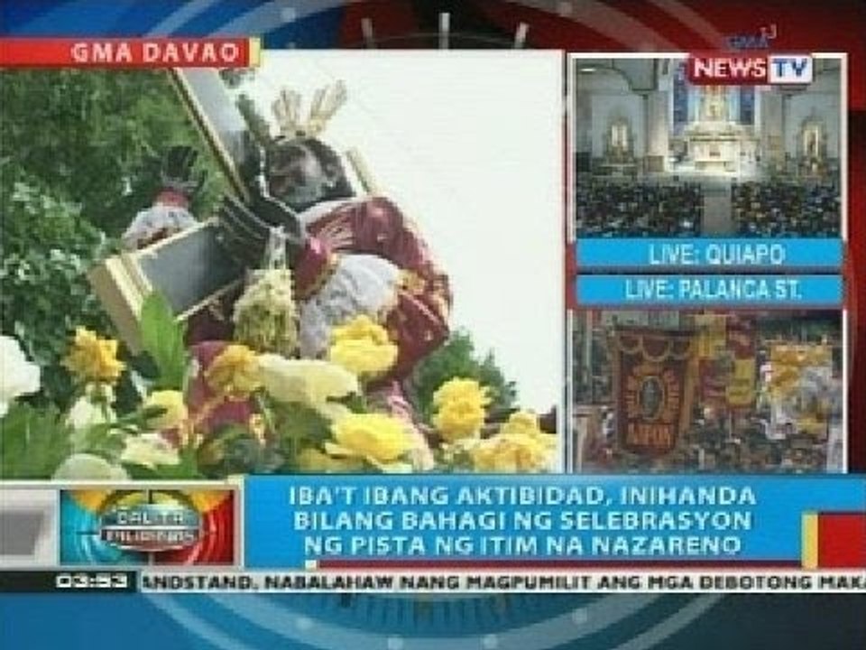 Iba't ibang aktibidad, inihanda sa Davao BP: City bilang bahagi ng pista ng Itim na Nazareno