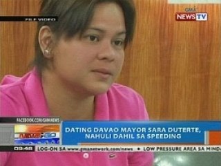 NTG: Dating Davao Mayor Sara Duterte, nahuli dahil sa speeding