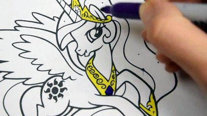 My Little Pony Princess Celestia Coloring Book_ Pages Colors