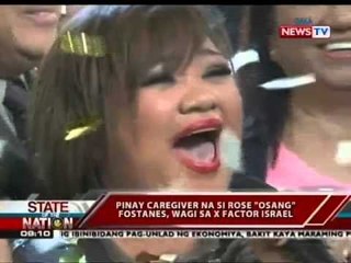 SONA: Pinay caregiver na si Rose "Osang" Fostanes, wagi sa X-Factor Israel