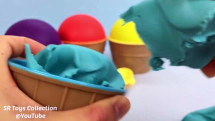Play Doh Cupcakes Ice Cream Cups Surprise Toys Tom and Jerry Moana Octonauts Mon