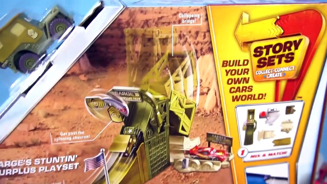 Mattel Cars - Playset Sarge's Stuntin' Surplus Con Macchina – Pista Con Loop E Rampa Per Bambini