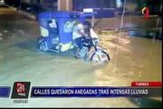 Tumbes: calles quedaron anegadas tras intensas lluvias