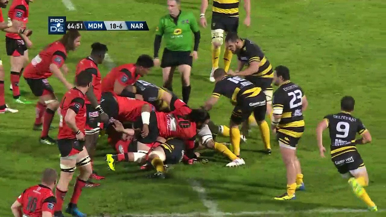 SITE OFFICIEL STADE MONTOIS RUGBY - ESSAI 3 Y. LAOUSSE AZPIAZU - STADE MONTOIS vs NARBONNE