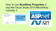 How to use bootstrap properties in asp.net || visual studio 2015 #bootstrap tutorials 3