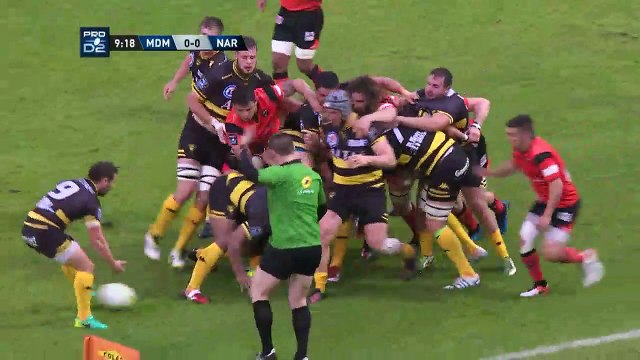 SITE OFFICIEL STADE MONTOIS RUGBY - ESSAI 1 D. LABORDE - STADE MONTOIS vs NARBONNE