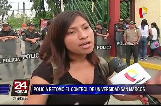 Así fue el ingreso de la policía a la Universidad San Marcos