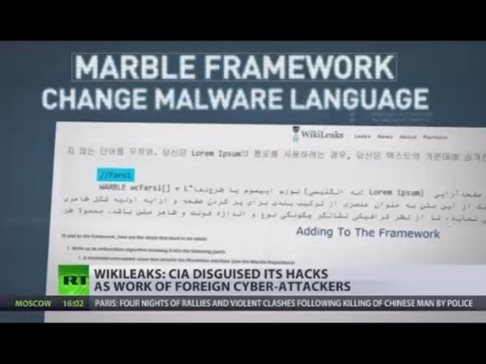 Vault 7: ‘Marble’ tool could mask CIA hacks as work of foreign cyber-attackers - WikiLeaks