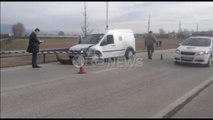 Ora News – Grabitja në Rinas, pamje të njërës prej makinave të blinduara nga vendngjarja