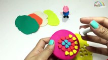 Play doh Ice cr ate cream rainbow Play doh along Peppa pig heart