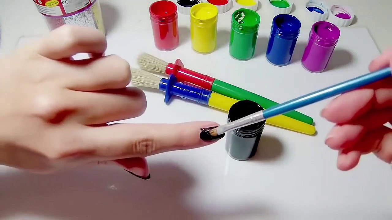 Hand painting Learn Colors for Children Body Painting Finger Family by ...