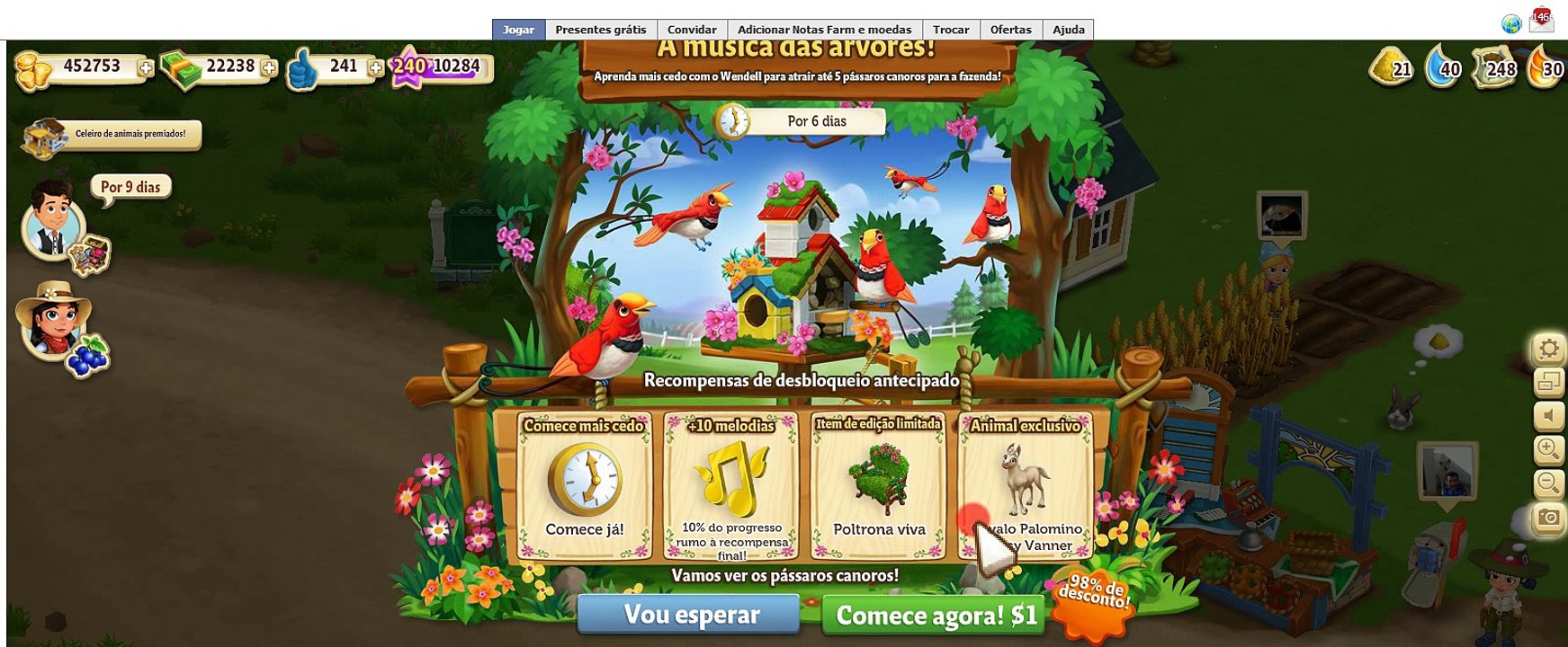 desbloqueio dos passaros canoros com o codigo criado e testado pelo grupo