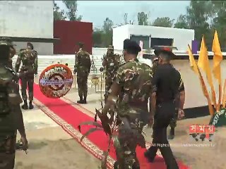 গোবিন্দগঞ্জ মুক্তিযুদ্ধের স্মৃতিসৌধে বিপিন রাওয়াতের শ্রদ্ধা