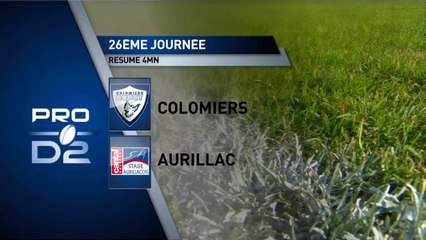 J26 Résumé US Colomiers - Stade Aurillacois - PRO D2 - Saison 2016-2017
