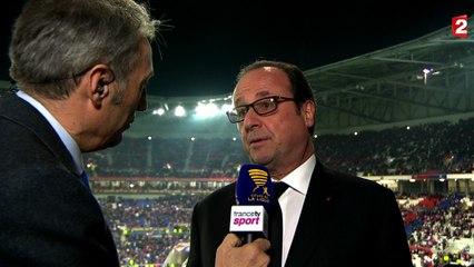 Interview lors de la finale de la Coupe de la Ligue