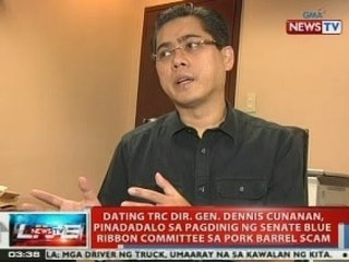 Dating TRC Dir. Gen. Dennis Cunanan, pinadalo sa pagdinig sa Senate Blue Ribbon Commitee