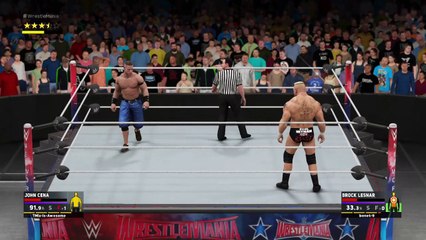 John Cena vs Brock Lesnar (Andre the Giant Memorial Gauntlet Match - WM 33)