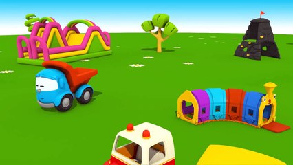 Leo the truck Full episodes #1. Cartoons for children.  Bus cartoon for children #KidsFirstTV.-DqXqwvdOgFU