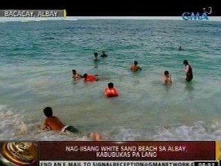 24 Oras: Nag-iisang white sand beach sa albay, kabubukas pa lang