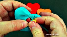 Learn Colors for Kids with Playdough Love Heart Surprise Toys Superheroes Spiderman Hulk Minions-QmUw56GmV3U