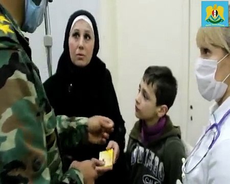 Работа выездной группы российских медиков по приему граждан в Сирии