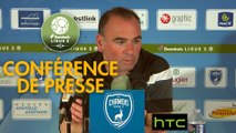 Conférence de presse Chamois Niortais - AJ Auxerre (1-0) : Denis RENAUD (CNFC) - Cédric DAURY (AJA) - 2016/2017