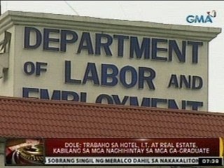 DOLE: Trabaho sa hotel, I.T. at real estate, kabilang sa mga naghihintay sa mga ga-graduate